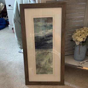 Framed Abstract Art with Wooden Frame